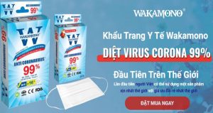 Khẩu trang Wakamono có thể tiêu diệt 99% Coronavirus